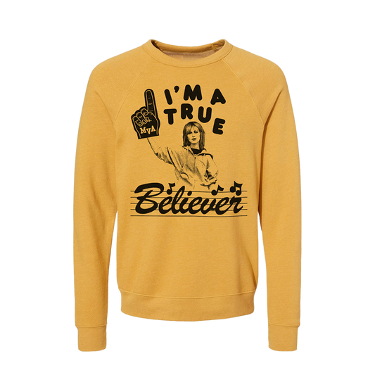 True Believer Mustard Crewneck Fleece